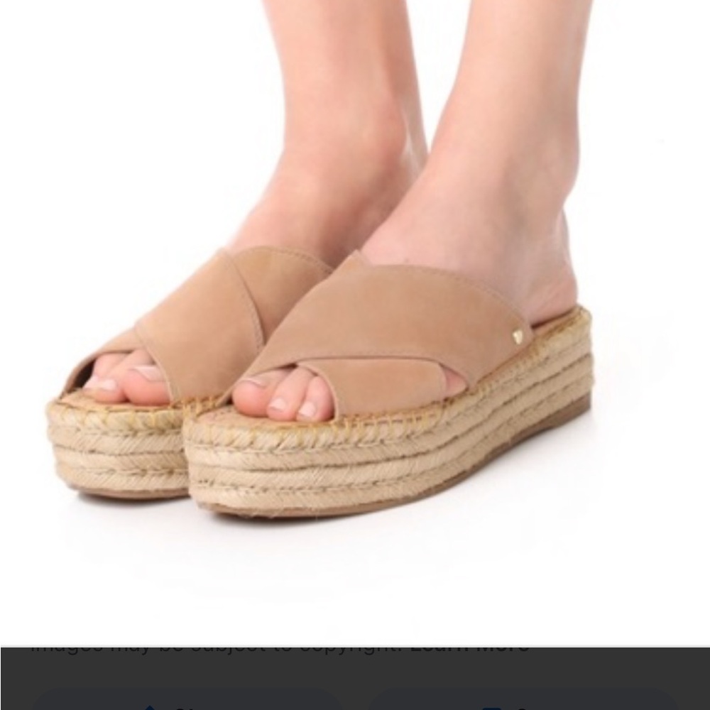 New Sam Edelman espadrille sandals slides wedge 8.5